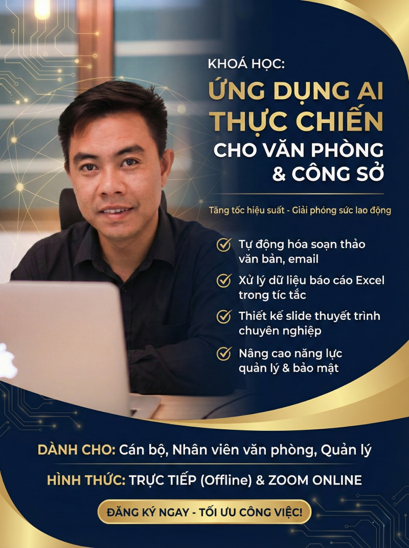 Khóa học Ứng dụng AI Thực chiến cho Văn phòng & Công sở